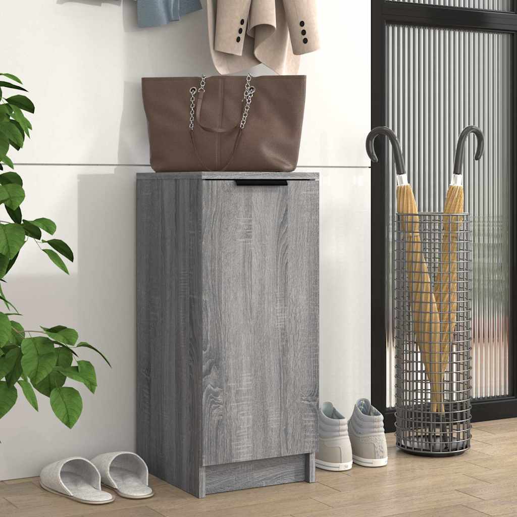 Shoe cabinet, grey oak, 30x35x70cm, engineered wood