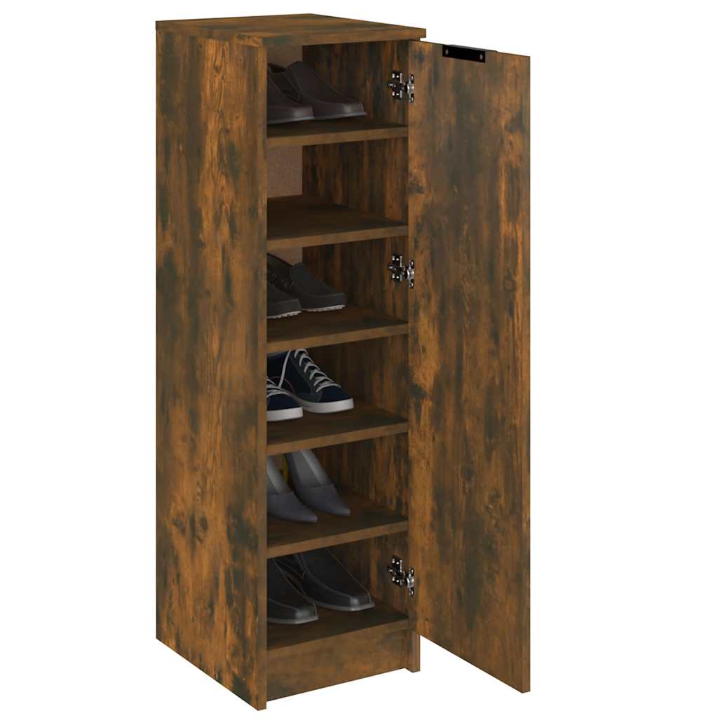 Shoe cabinet, smoky oak, 30x35x100cm, engineered wood
