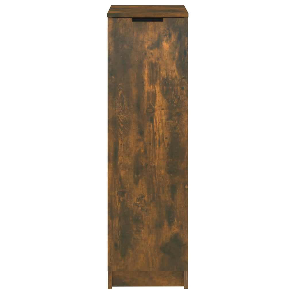 Shoe cabinet, smoky oak, 30x35x100cm, engineered wood