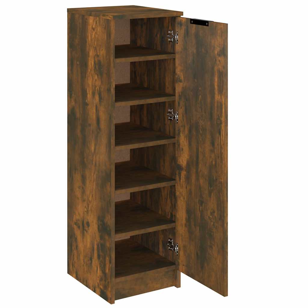 Shoe cabinet, smoky oak, 30x35x100cm, engineered wood