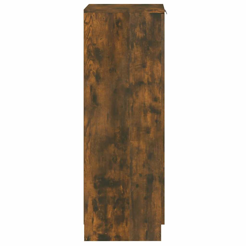 Shoe cabinet, smoky oak, 30x35x100cm, engineered wood