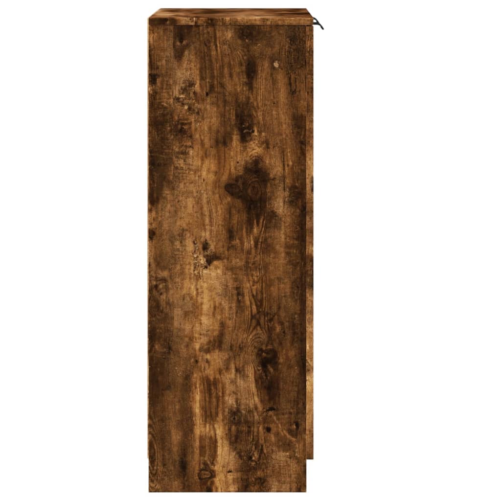 Shoe cabinet, smoky oak, 59x35x100cm, engineered wood
