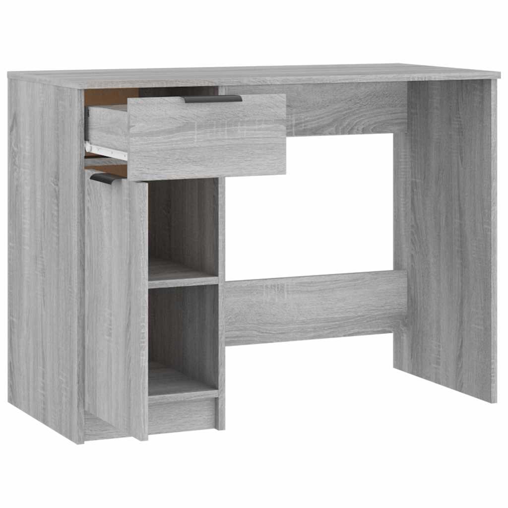 Desk, grey oak color, 100x50x75cm, wood