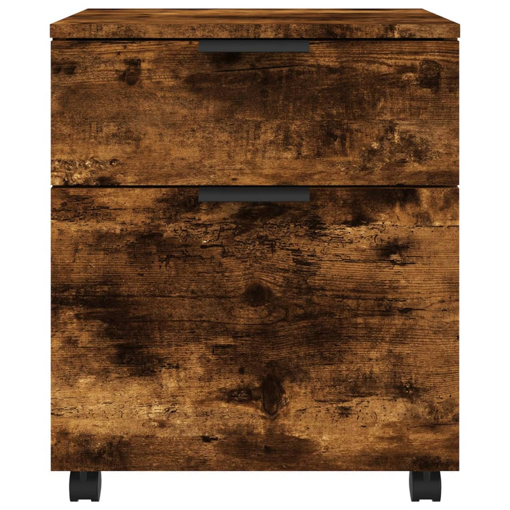 Filing cabinet with castors, oak, 45x38x54cm, wood