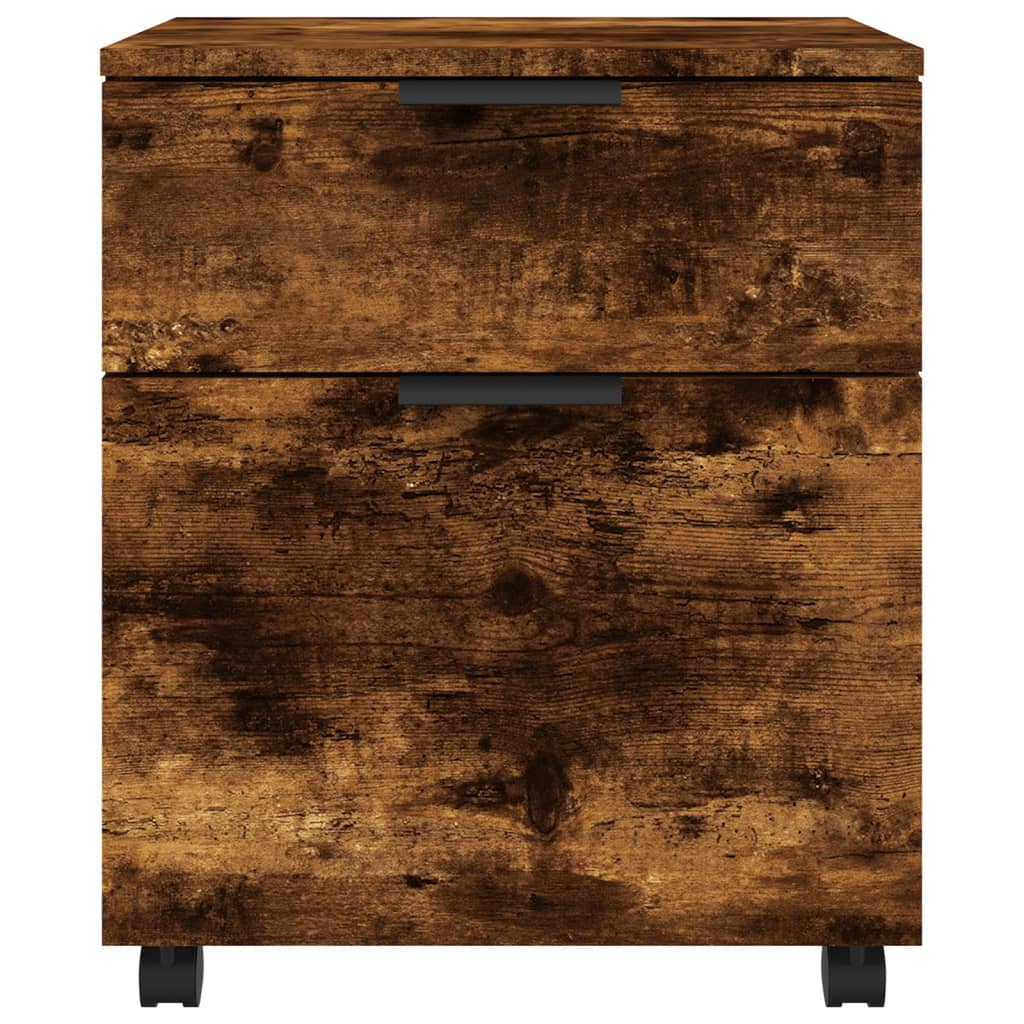 Filing cabinet with castors, oak, 45x38x54cm, wood