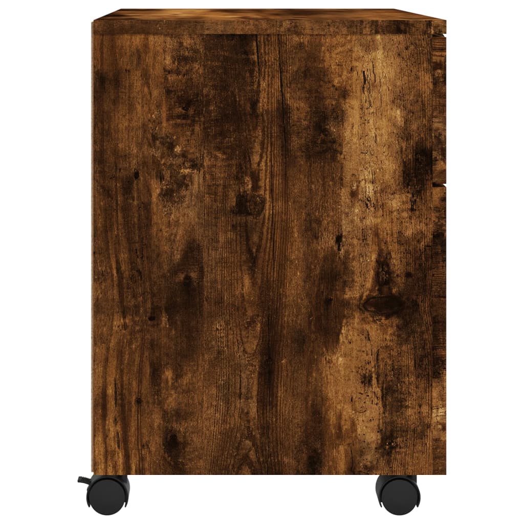 Filing cabinet with castors, oak, 45x38x54cm, wood