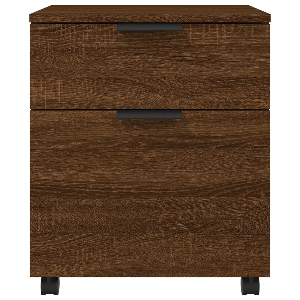File cabinet with castors, brown, 45x38x54cm, wood