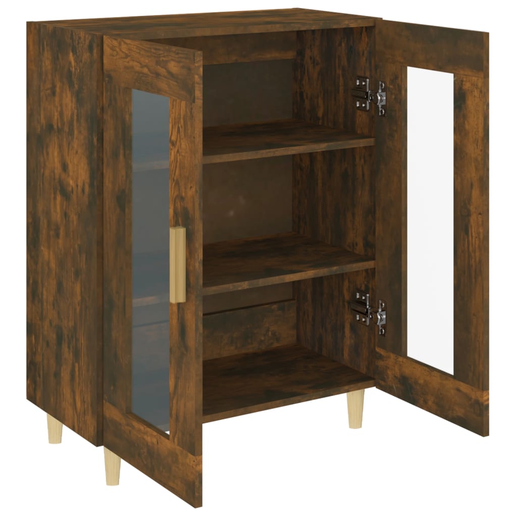 Sideboard, smoked oak, 69.5x34x90cm, engineered wood