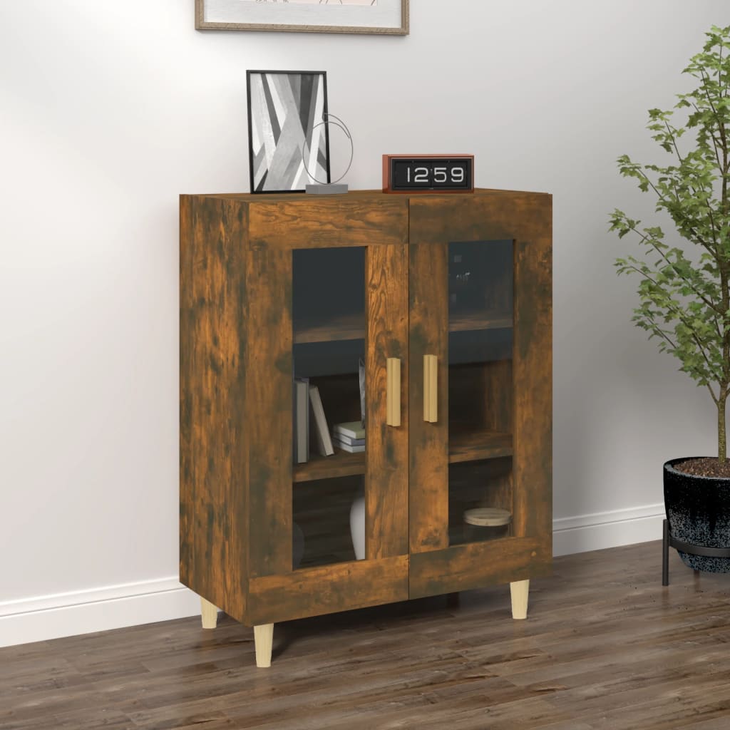 Sideboard, smoked oak, 69.5x34x90cm, engineered wood