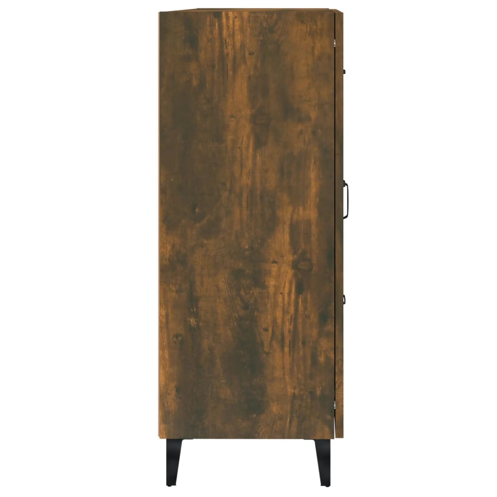 Sideboard, smoked oak, 69.5x34x90cm, engineered wood