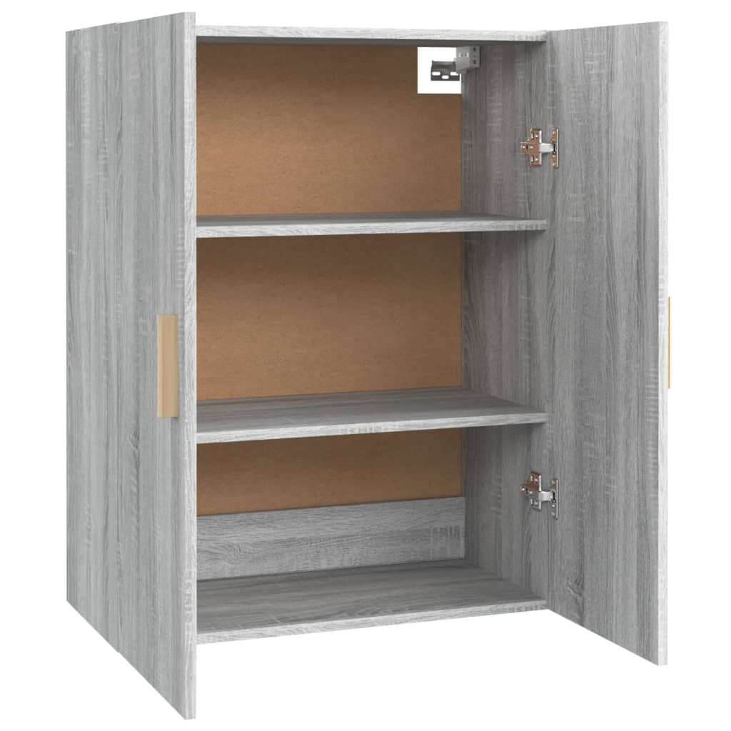Wall-mounted cabinet, grey oak, 69.5x34x90cm