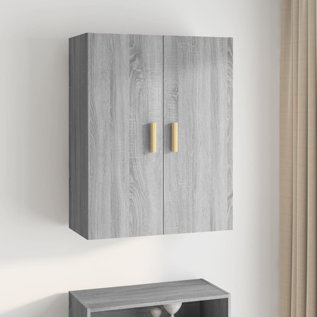Wall-mounted cabinet, grey oak, 69.5x34x90cm