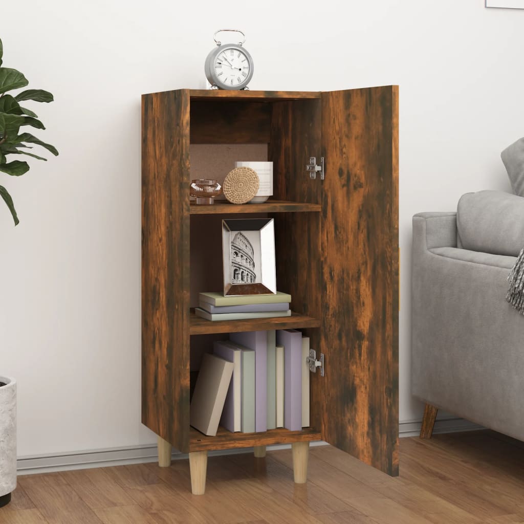 Side cabinet, smoky oak, 34.5x34x90cm, engineered wood