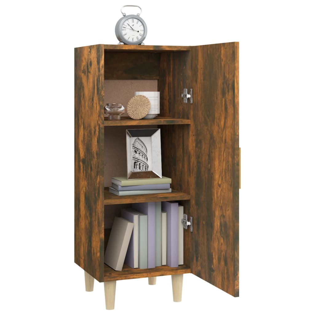 Side cabinet, smoky oak, 34.5x34x90cm, engineered wood