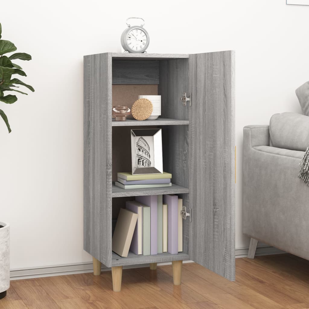 Side cabinet, grey oak, 34.5x34x90cm, engineered wood