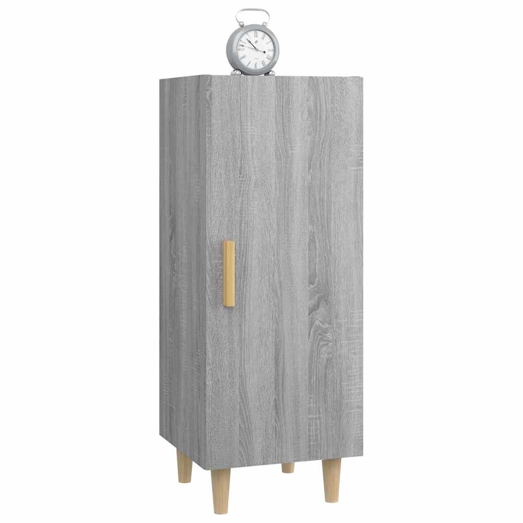 Side cabinet, grey oak, 34.5x34x90cm, engineered wood