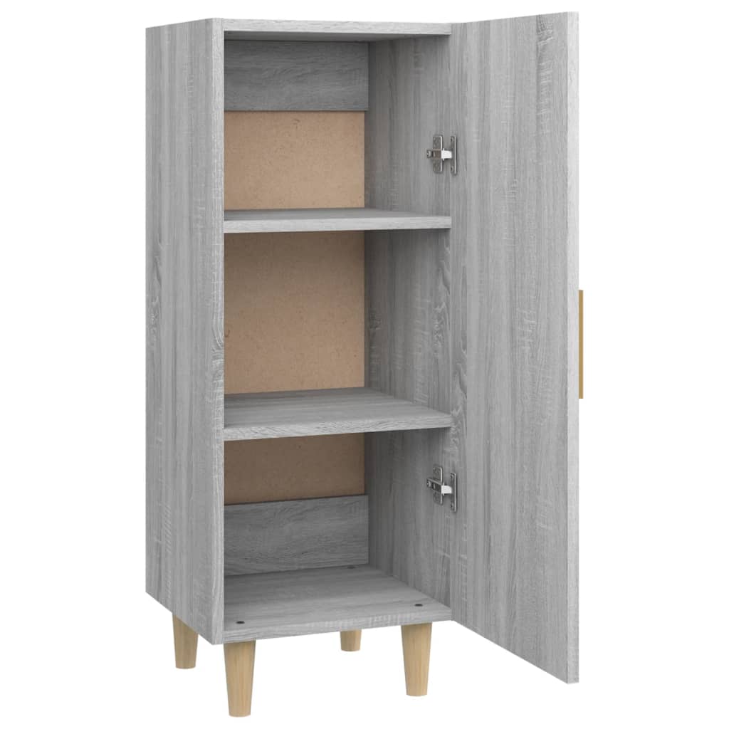 Side cabinet, grey oak, 34.5x34x90cm, engineered wood