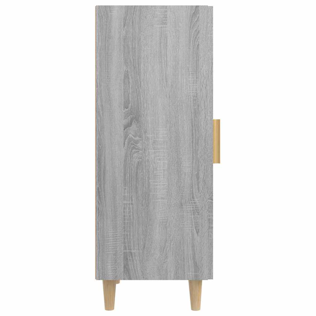 Side cabinet, grey oak, 34.5x34x90cm, engineered wood