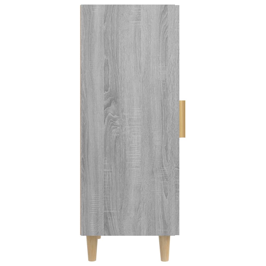 Side cabinet, grey oak, 34.5x34x90cm, engineered wood