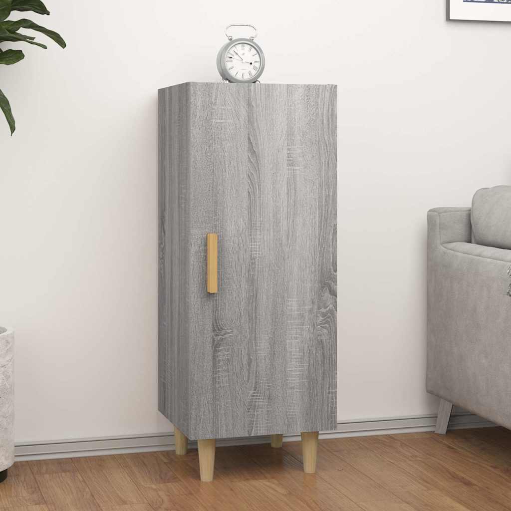 Side cabinet, grey oak, 34.5x34x90cm, engineered wood