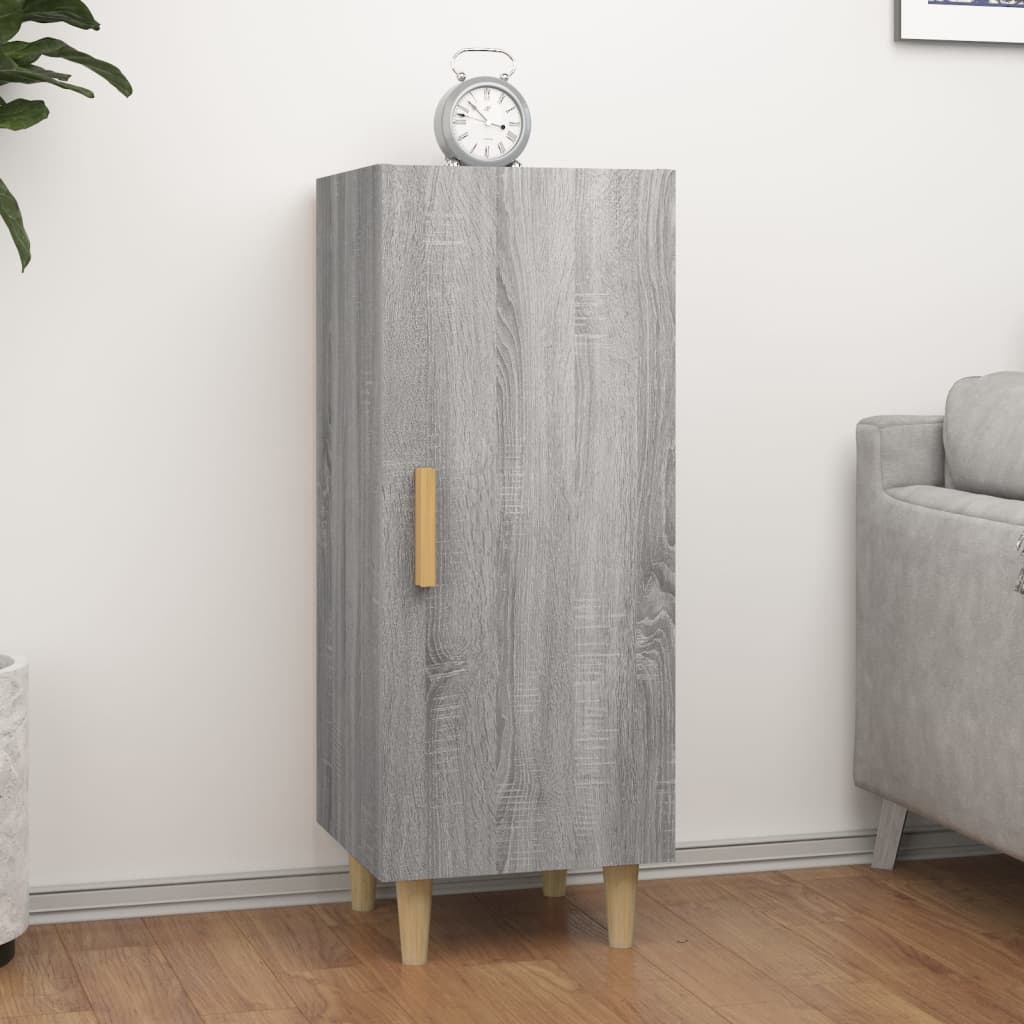 Side cabinet, grey oak, 34.5x34x90cm, engineered wood