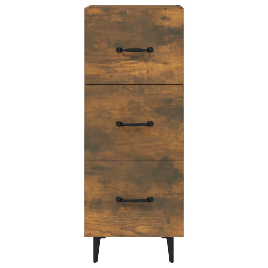 Side cabinet, smoky oak, 34.5x34x90cm, engineered wood