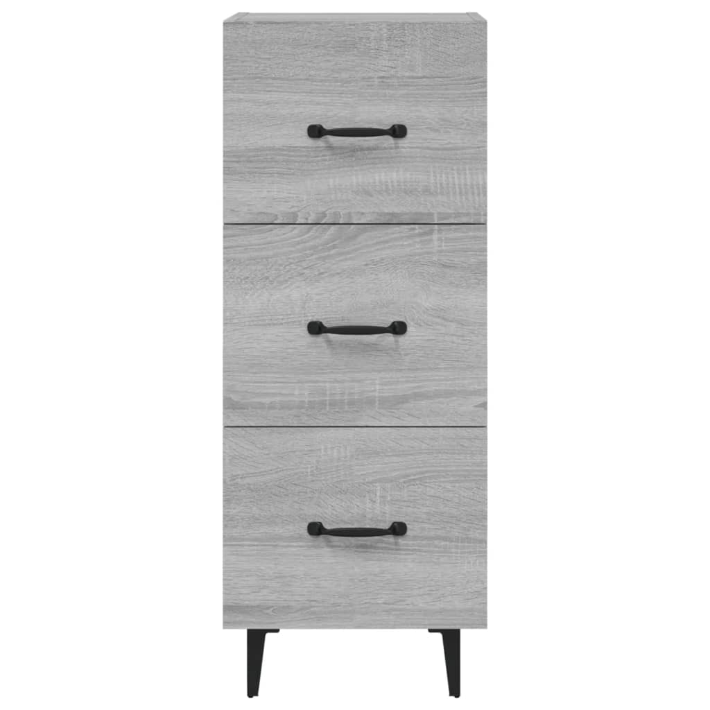 Side cabinet, grey oak, 34.5x34x90cm, engineered wood