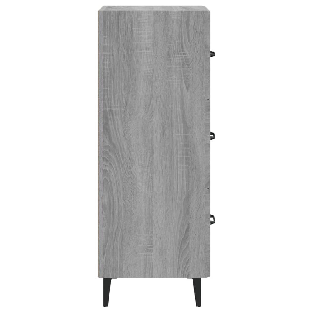 Side cabinet, grey oak, 34.5x34x90cm, engineered wood