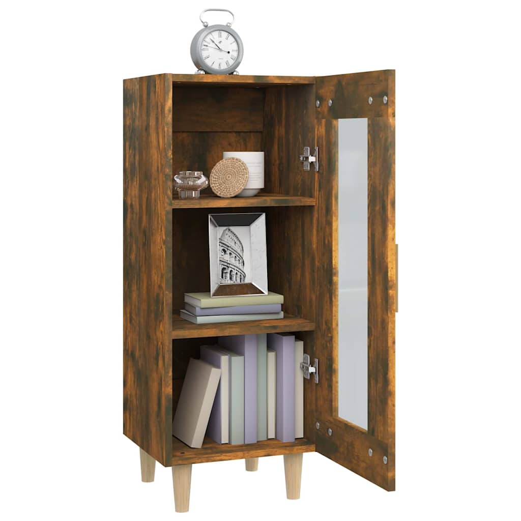 Side cabinet, smoky oak, 34.5x34x90cm, engineered wood
