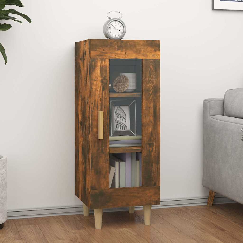 Side cabinet, smoky oak, 34.5x34x90cm, engineered wood