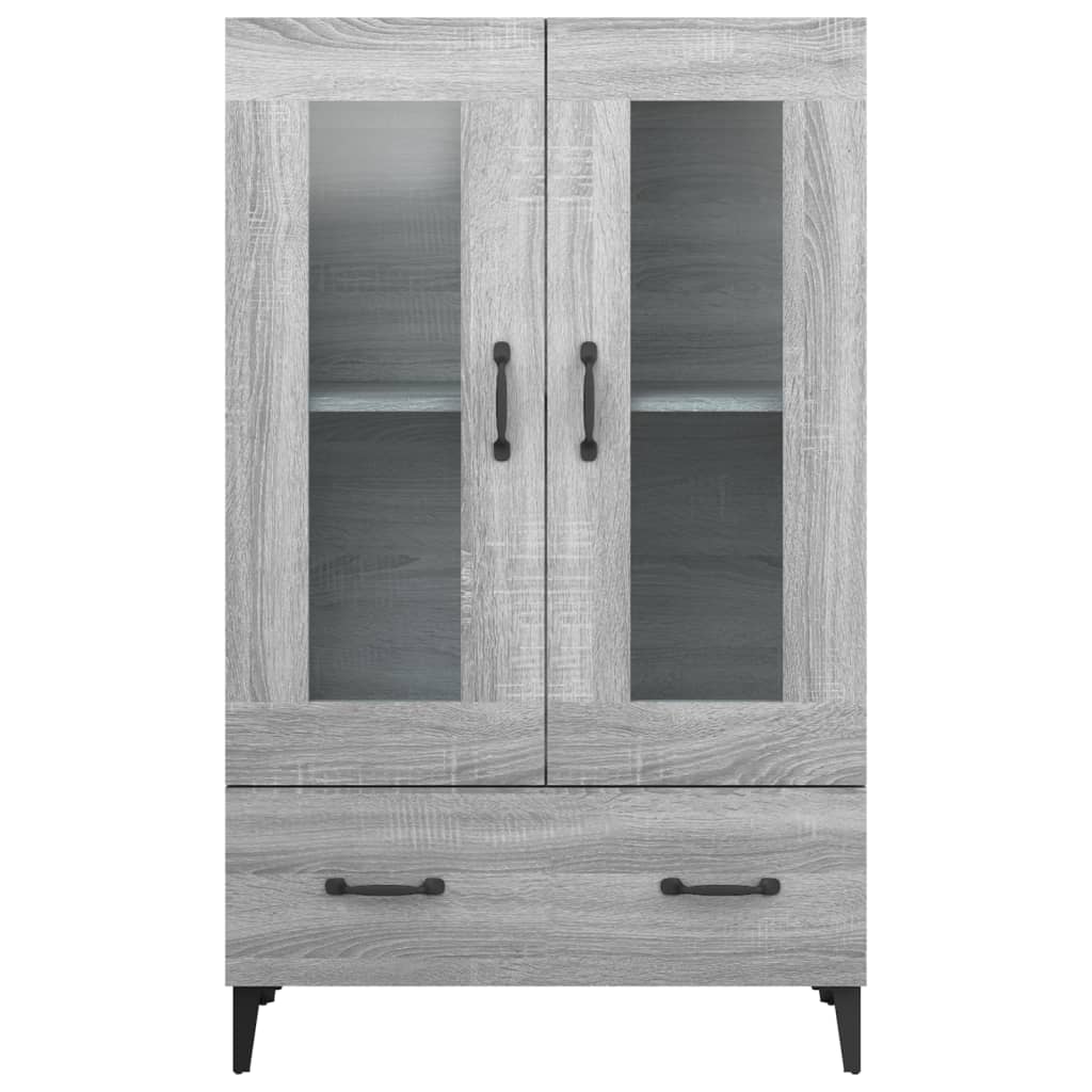 Kumode, pelēka ozola krāsā, 70x31x115cm, apstrādāta koksne