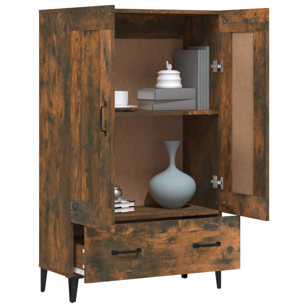 Chest of drawers, smoke oak color, 70x31x115cm, engineered wood