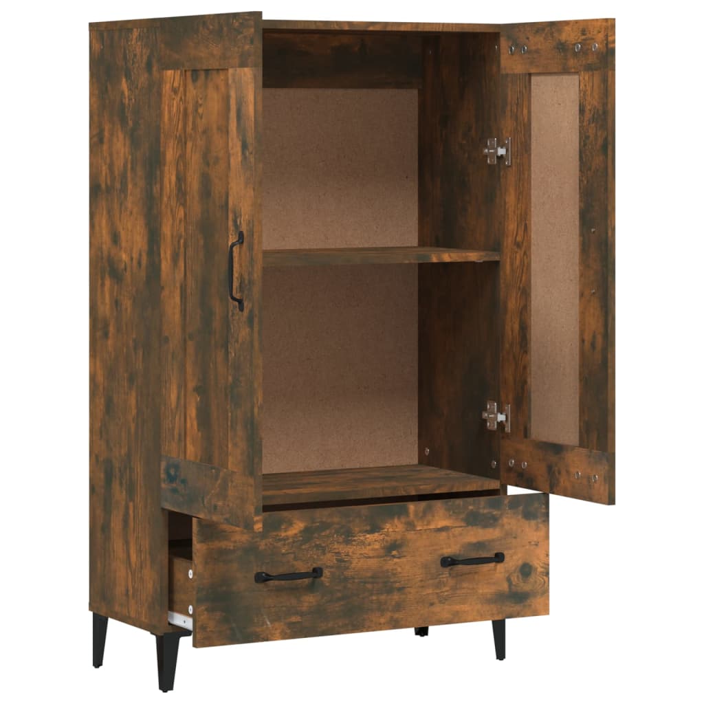 Chest of drawers, smoke oak color, 70x31x115cm, engineered wood