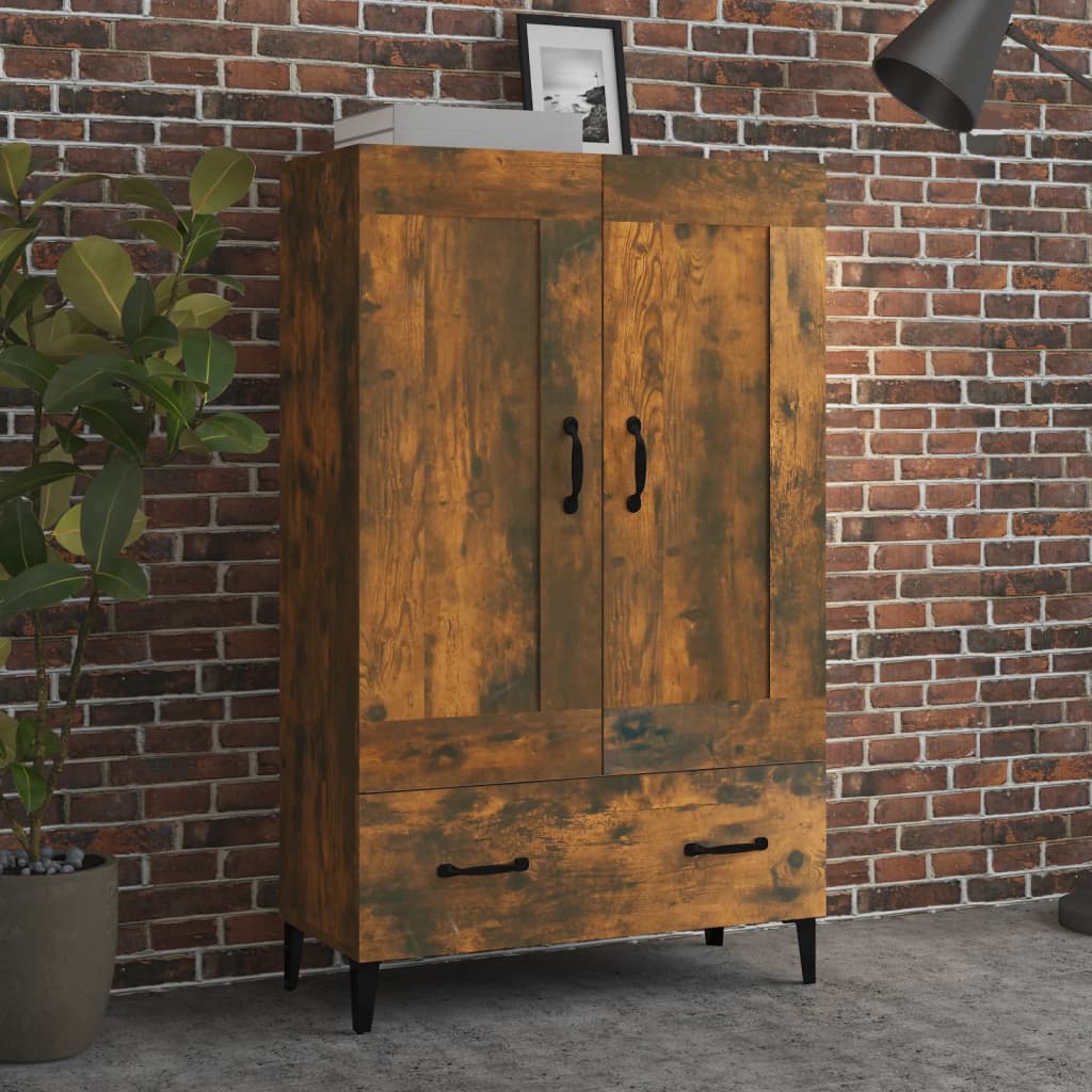 Chest of drawers, smoke oak color, 70x31x115cm, engineered wood