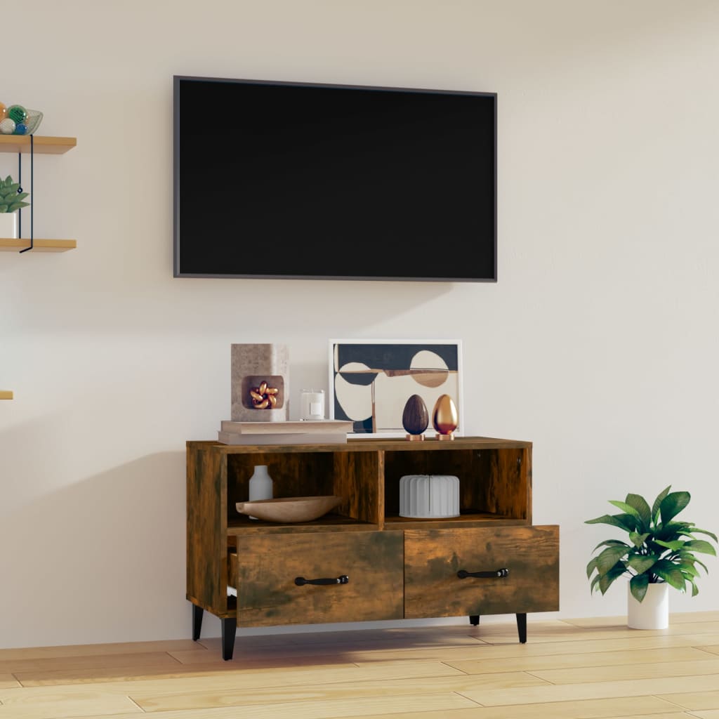 TV cabinet, smoke oak, 80x36x50cm, wood