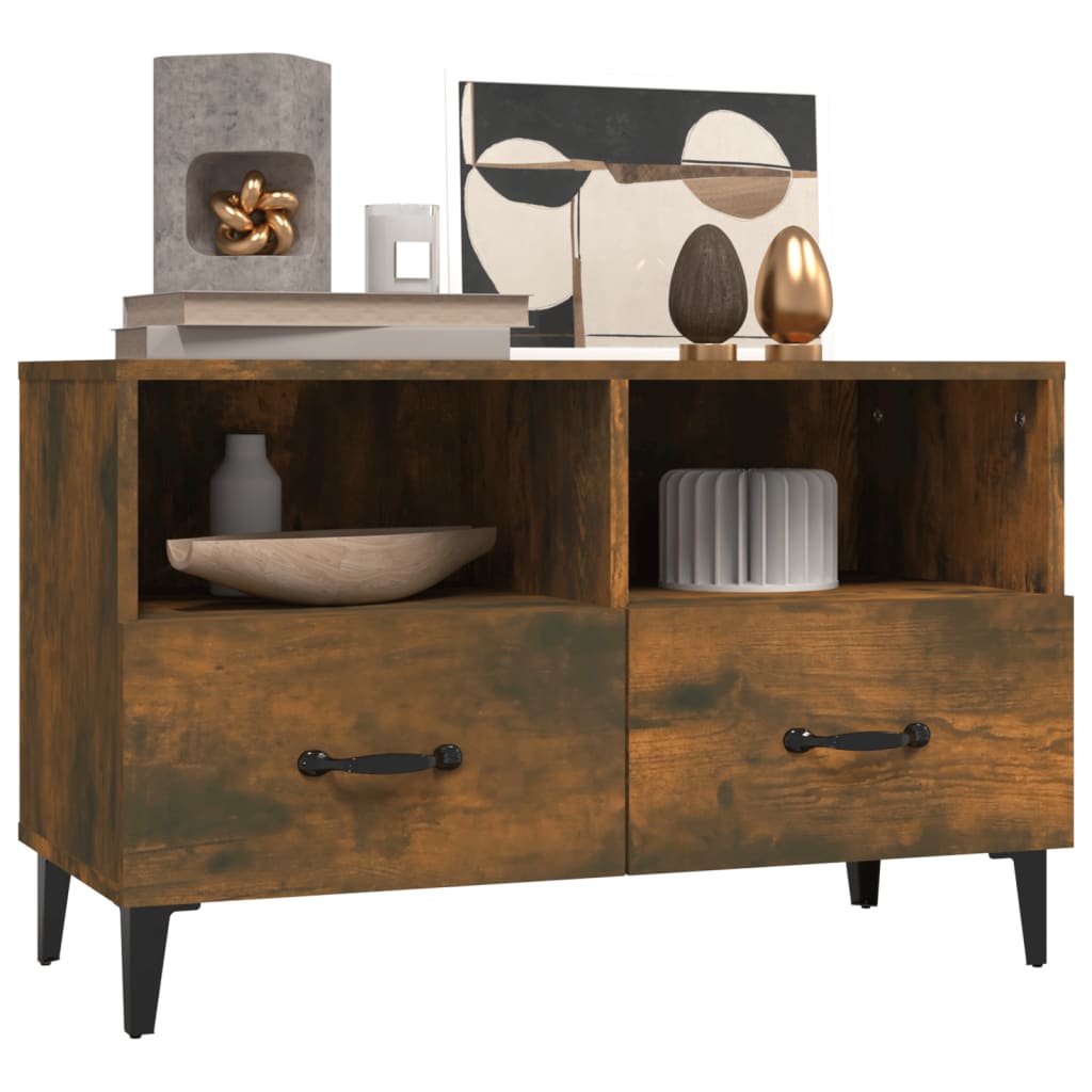 TV cabinet, smoke oak, 80x36x50cm, wood