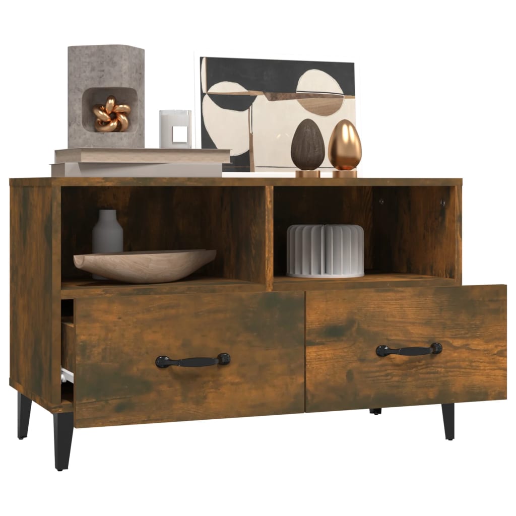 TV cabinet, smoke oak, 80x36x50cm, wood
