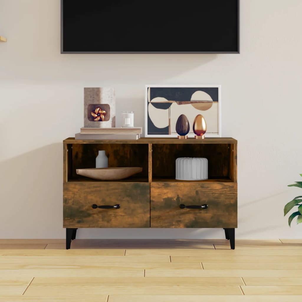 TV cabinet, smoke oak, 80x36x50cm, wood