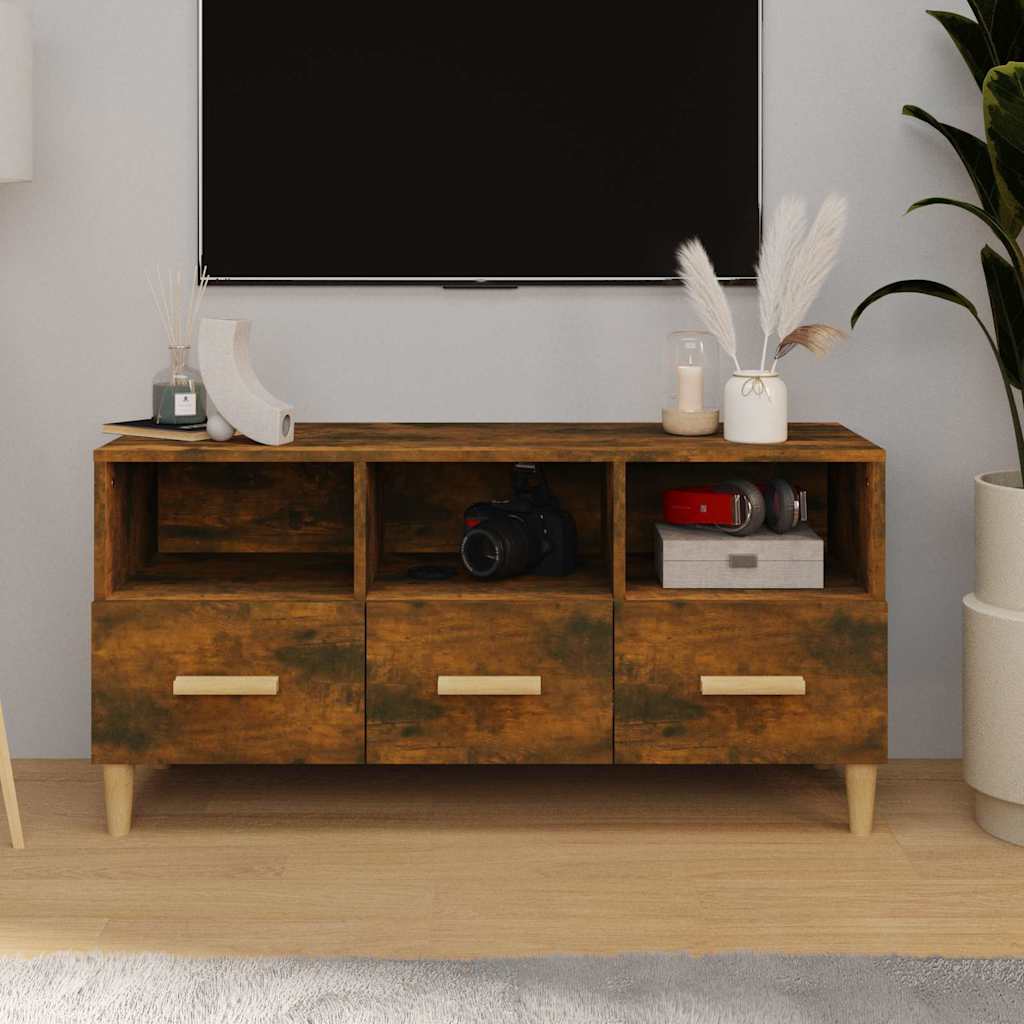 Televizoriaus spintelė, dūminio ąžuolo, 102x36x50cm, mediena