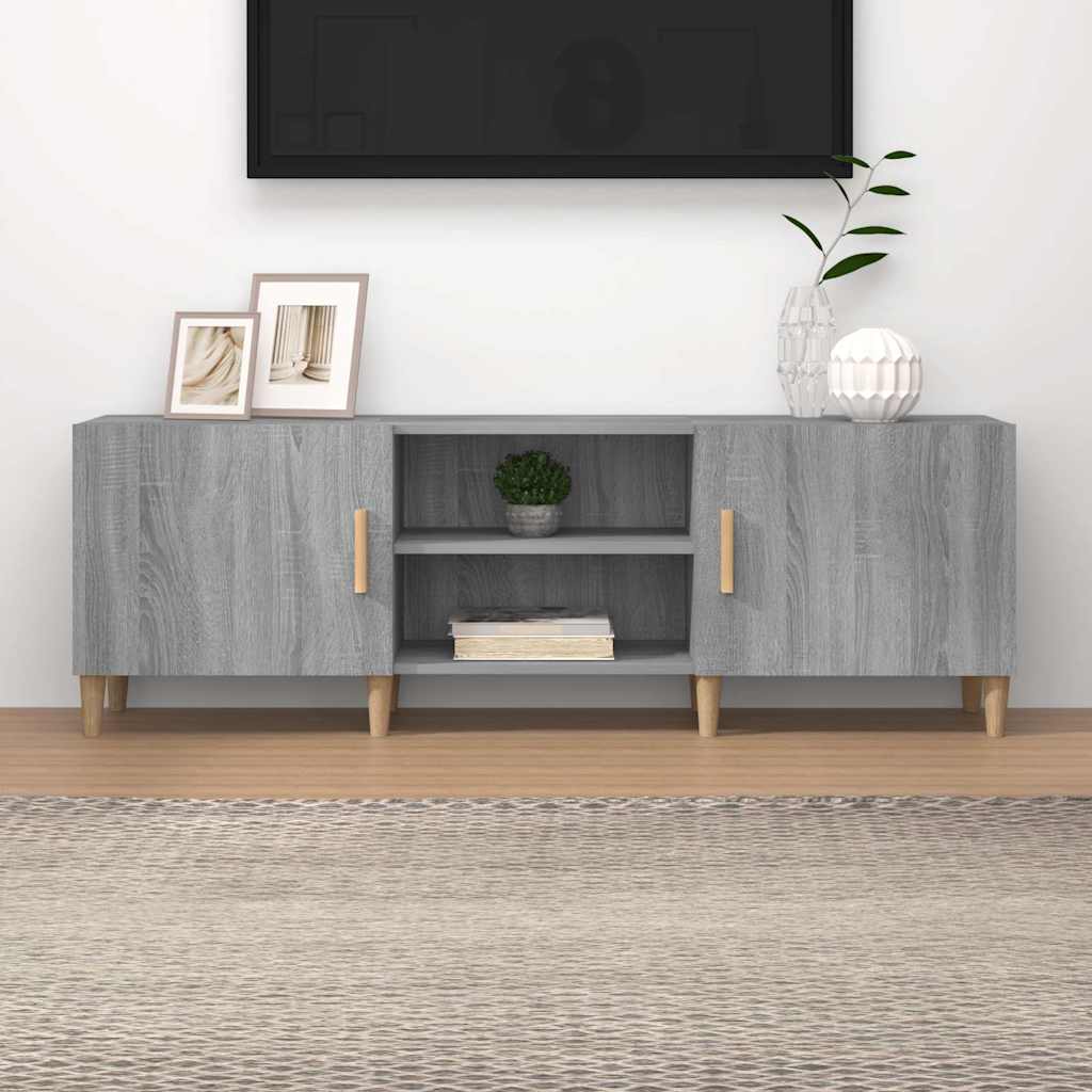 Televizora skapītis, pelēks ozols, 150x30x50cm, koks