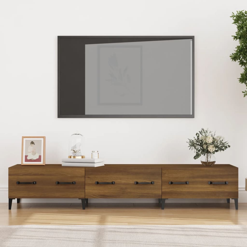 Televizora skapītis, brūns ozols, 150x34,5x30cm, koks