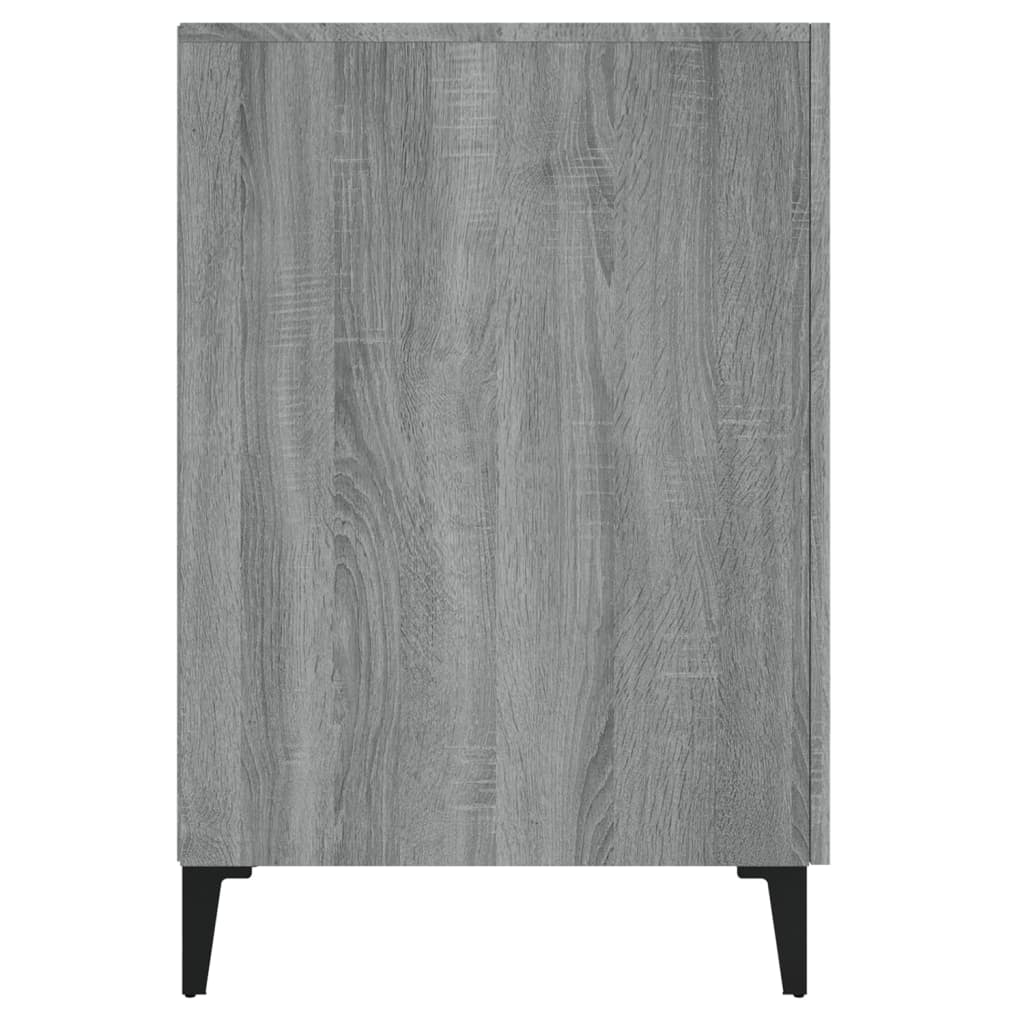 Desk, gray oak, 140x50x75cm, engineered wood