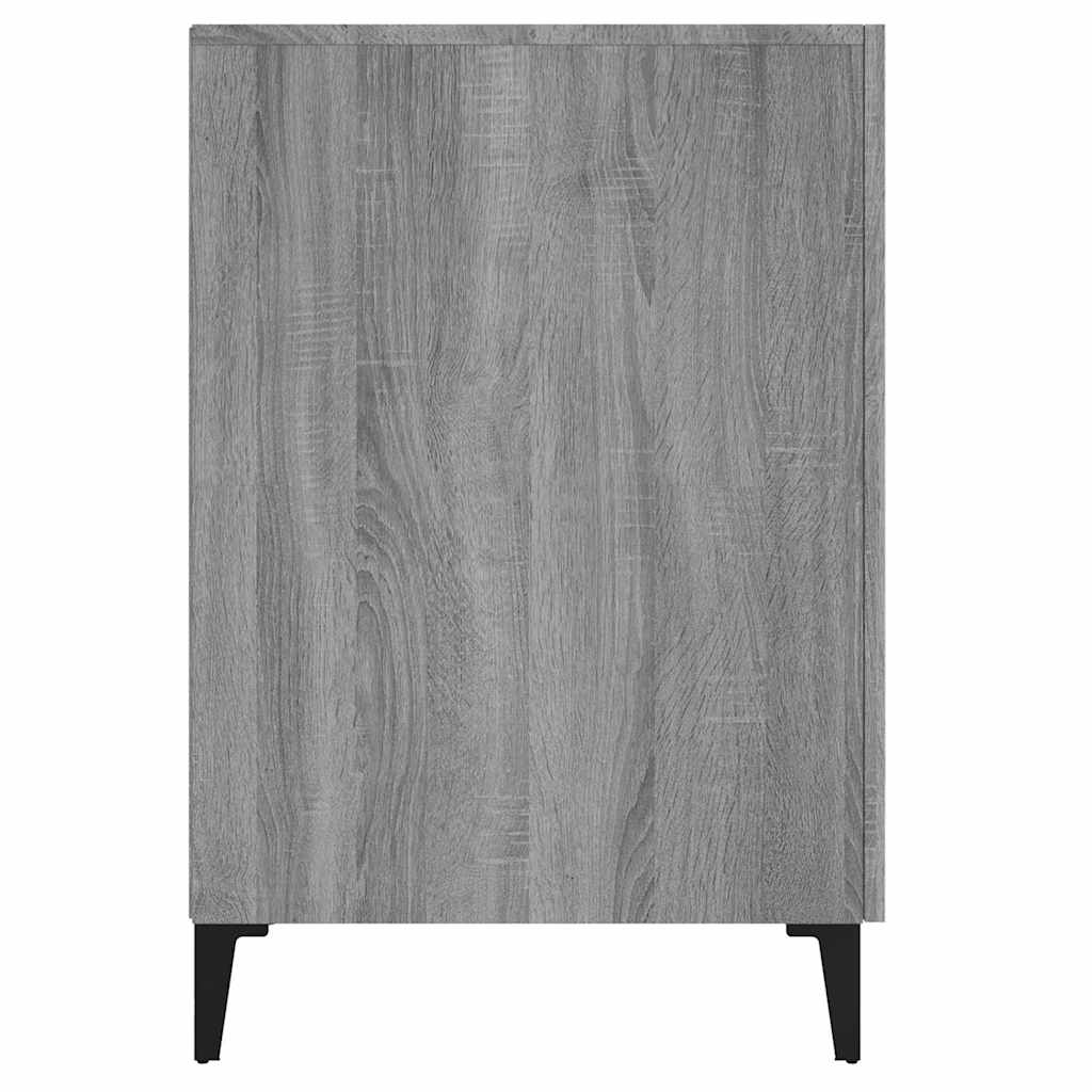 Desk, gray oak, 140x50x75cm, engineered wood