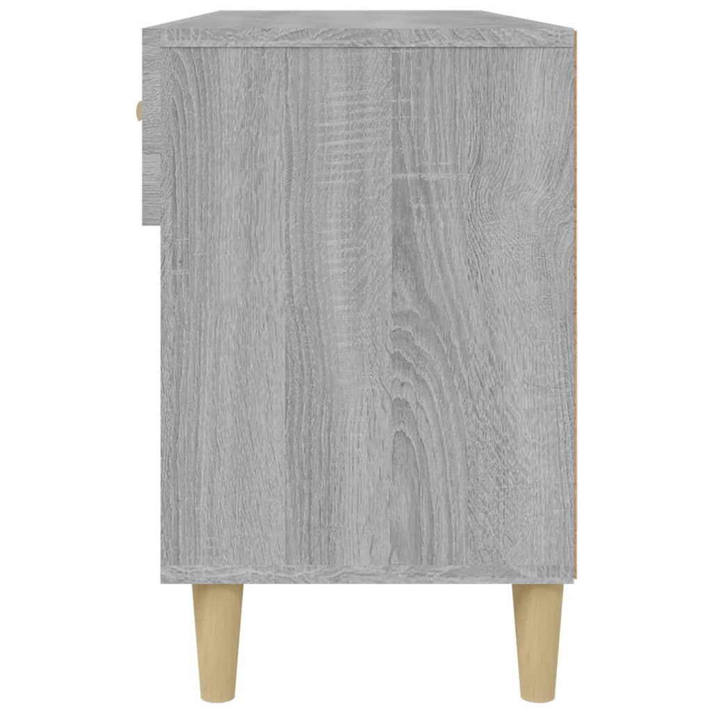 Shoe cabinet, grey oak, 102x35x55cm, engineered wood