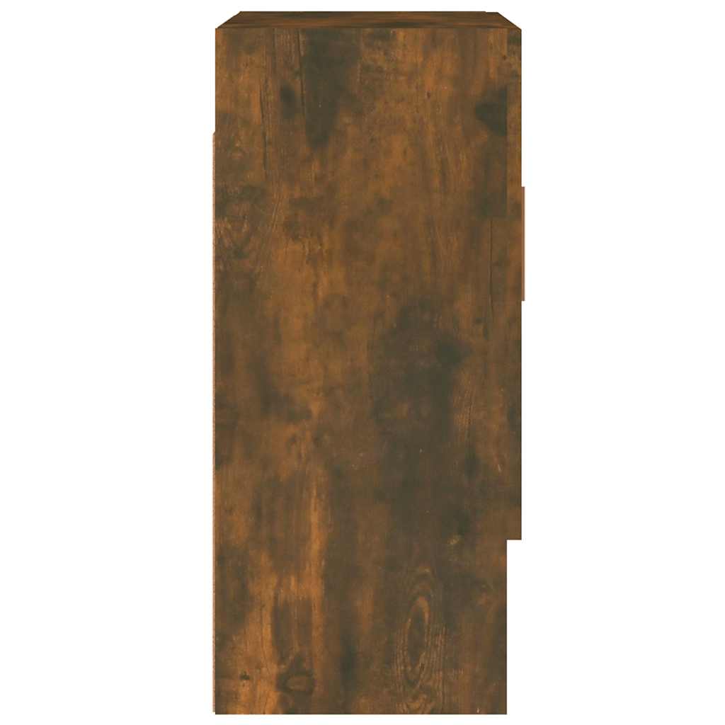 Wall cabinet, smoked oak, 60x31x70cm, engineered wood