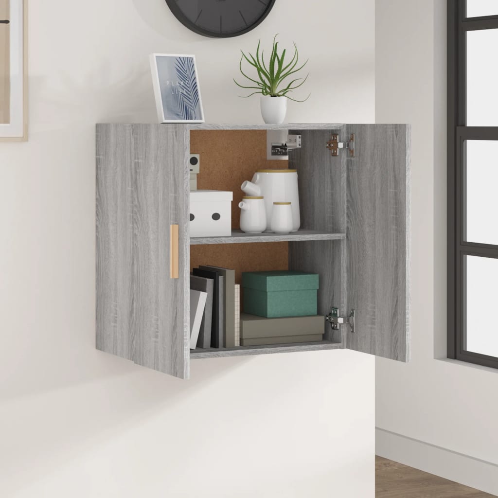 Wall cabinet, gray oak, 60x30x60cm, engineered wood