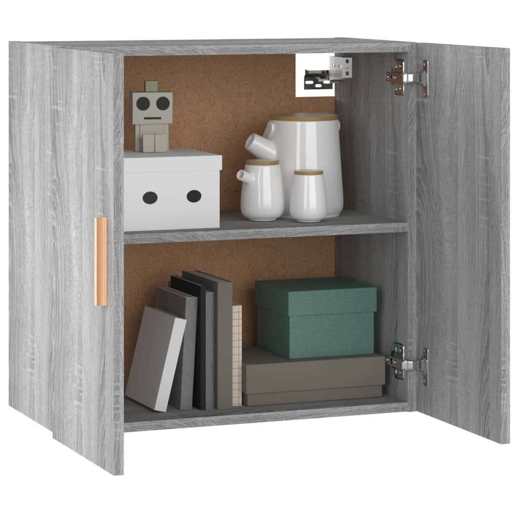 Wall cabinet, gray oak, 60x30x60cm, engineered wood