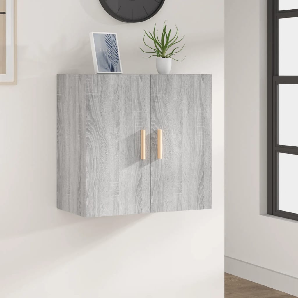 Wall cabinet, gray oak, 60x30x60cm, engineered wood