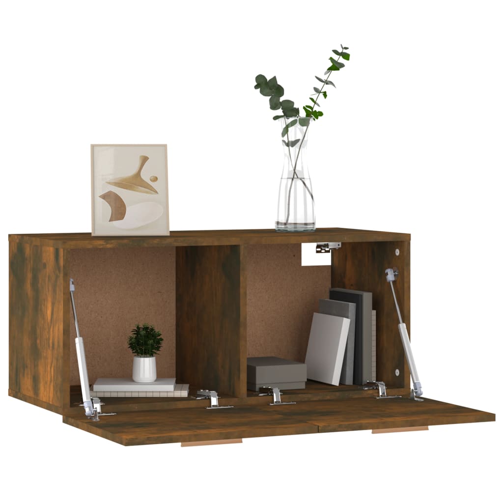 Wall cabinet, smoky oak, 80x35x36.5cm, wood