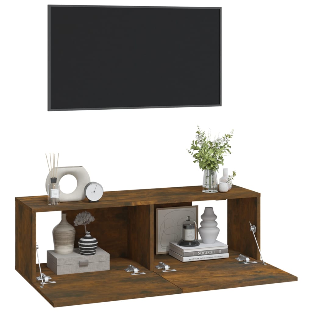TV cabinets, 2 pcs., oak, 100x30x30cm, wood